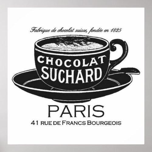 Vintage Suchard Chocolat Ad Poster