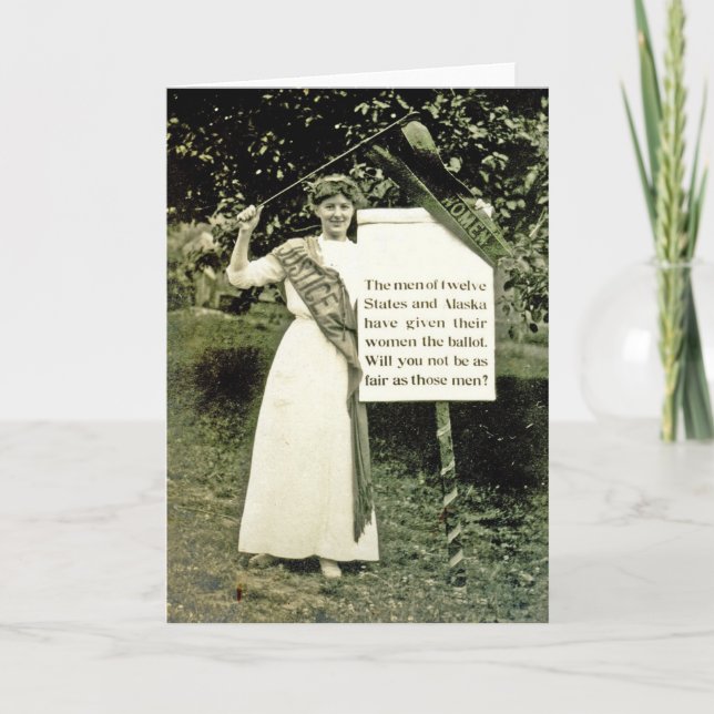 Vintage Suffragette Greeting Card (Front)