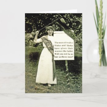 Vintage Suffragette Greeting Card by lkranieri at Zazzle