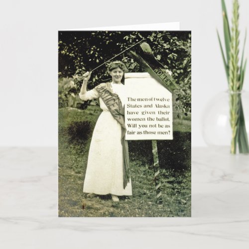 Vintage Suffragette Greeting Card