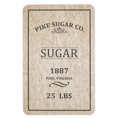 Vintage Sugar Sack Magnet