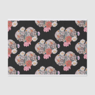 Vintage Sugar Skull Floral Party Gift Tissue Paper