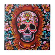 Vintage Sugar Skull Retro Day of the Dead