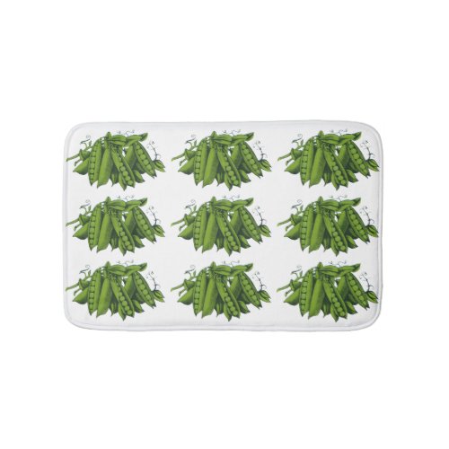 Vintage Sugar Snap Peas Foods Healthy Vegetables Bathroom Mat