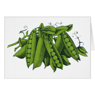 Vintage Sugar Snap Peas, Foods, Healthy Vegetables Cards