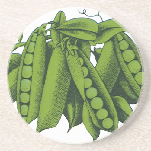 Vintage Sugar Snap Peas Foods Healthy Vegetables Coaster