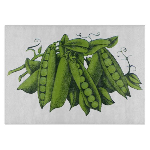 Vintage Sugar Snap Peas Foods Healthy Vegetables Cutting Board