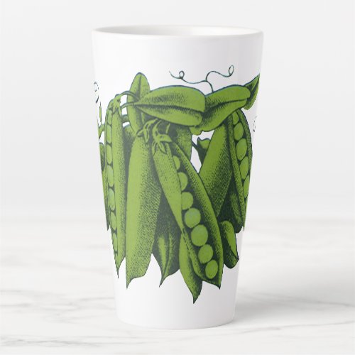 Vintage Sugar Snap Peas Foods Healthy Vegetables Latte Mug