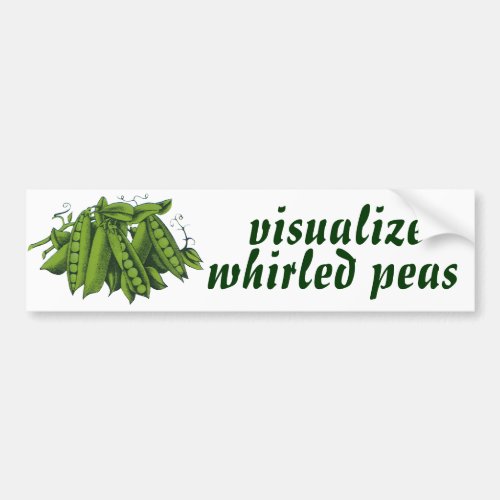 Vintage Sugar Snap Peas Healthy Food Vegetables Bumper Sticker