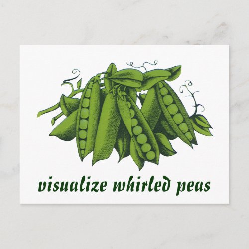 Vintage Sugar Snap Peas Healthy Food Vegetables Postcard