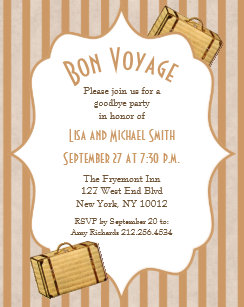 bon voyage invitations zazzle