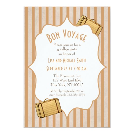 vintage suitcase bon voyage