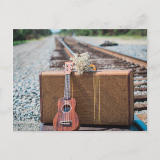 Vintage Suitcase Postcard