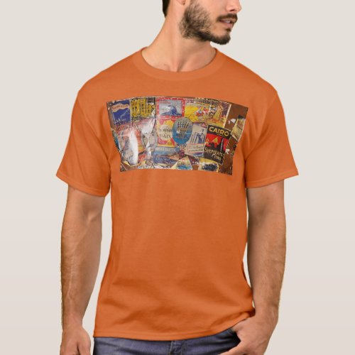 Vintage Suitcase Travel Stickers T_Shirt