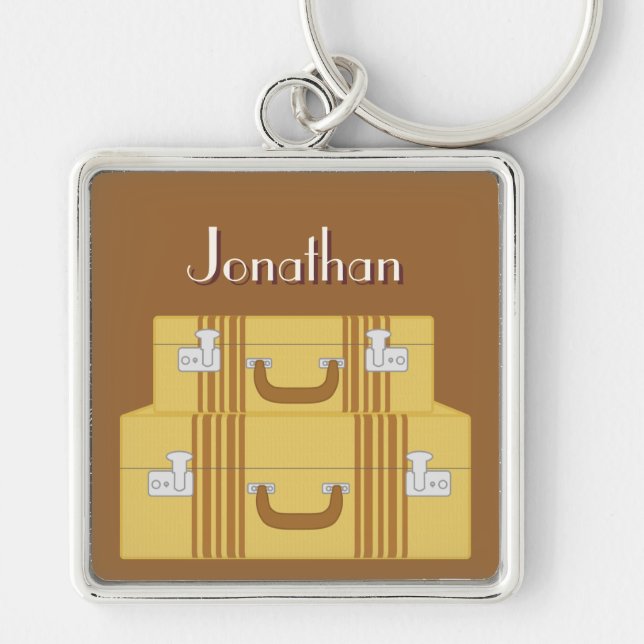 Vintage Suitcases Keychain (Front)