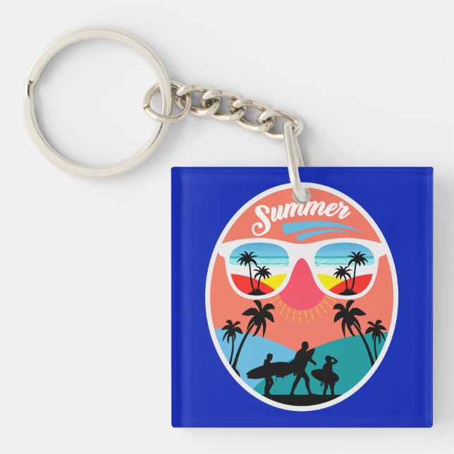 Vintage Summer Design-68265 Keychain (Front)