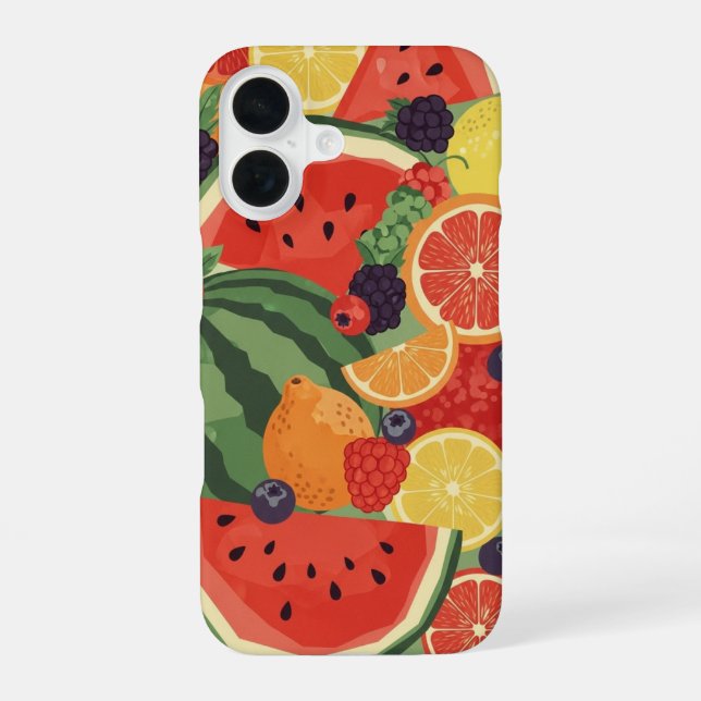 Vintage Summer Fruit Composition iPhone Case (Back)