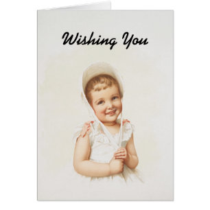 Vintage Summer Girl Greeting Card
