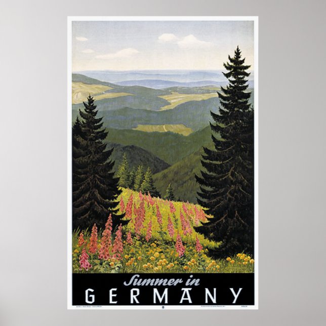 Vintage Summer in Germany Travel Poster (Front)