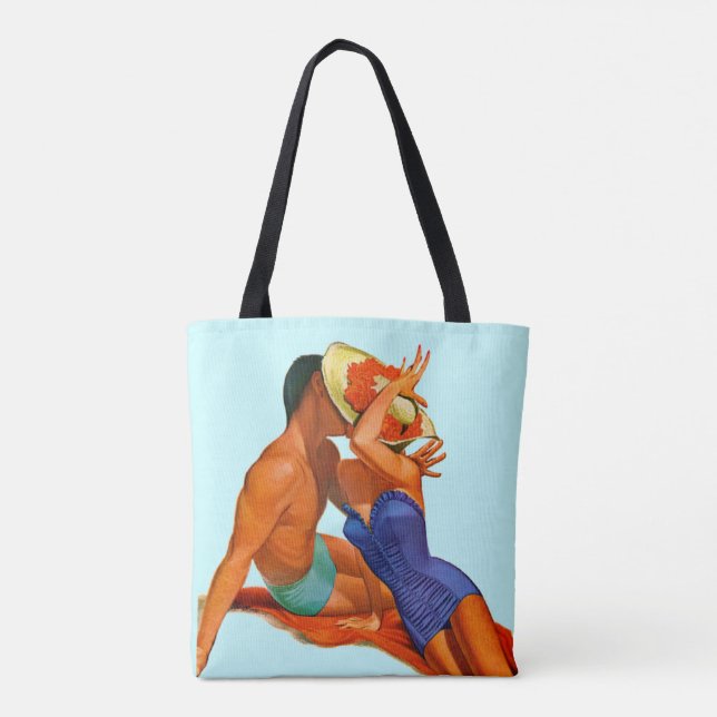 Vintage Summer Lovers Tote Bag (Back)
