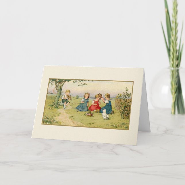 Vintage Summer Picnic Note Card (Front)