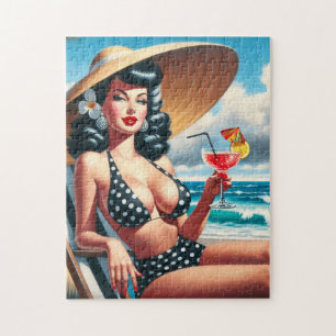 Vintage Summer Pin Up Jigsaw Puzzle