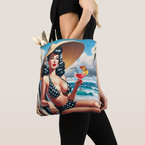 Vintage Summer Pin Up Tote Bag