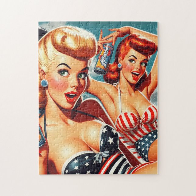 Vintage Summer Pinups Jigsaw Puzzle (Vertical)