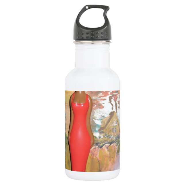 vintage summer Red.png Stainless Steel Water Bottle (Front)