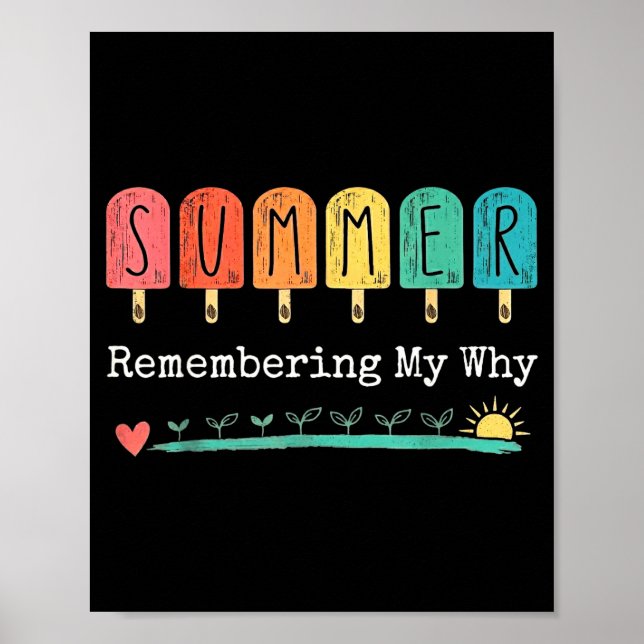 Vintage summer remembering why funny professors poster (Front)
