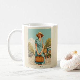Vintage Summer Stroll in Paris Coffee Mug