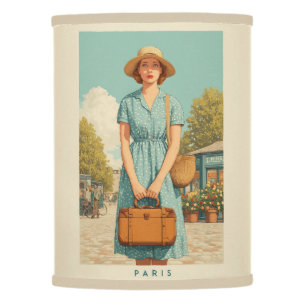 Vintage Summer Stroll in Paris Lamp Shade