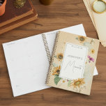 Vintage Summer Sunflower Floral Planner<br><div class="desc">This design features a beautiful frame of soft watercolor sunflowers and other summer florals on a soft butter yellow distressed background.  It's romantic with a touch of vintage. Created by Simply Farmhouse Press.</div>