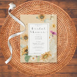 Vintage Summer Sunflower Floral Shower Invitation Postcard<br><div class="desc">This bridal shower design features a beautiful frame of soft watercolor sunflowers and other summer florals on a soft butter yellow distressed background.  It's romantic with a touch of vintage. Created by Simply Farmhouse Press.</div>