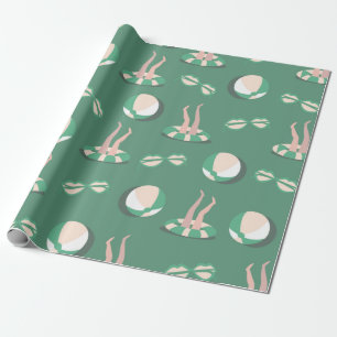 vintage Summer topic icons seamless repeat pattern Wrapping Paper