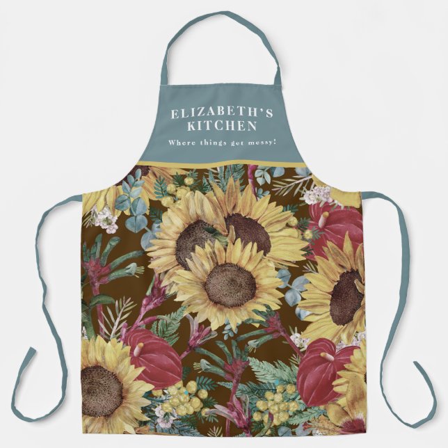 Vintage Summertime Tropical Apron (Front)