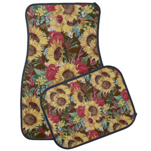 Vintage Summertime Tropical Car Floor Mat
