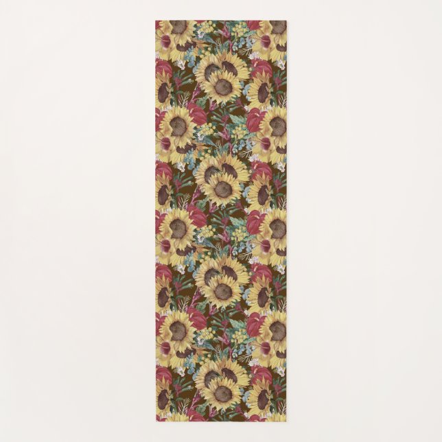 Vintage Summertime Tropical  Yoga Mat (Front)