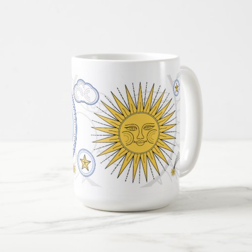 Vintage Sun and Moon Coffee Mug