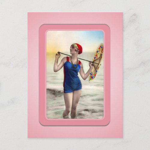 Vintage Sun Bather Beach Babes Postcard