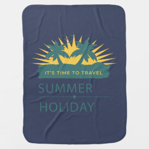 Vintage Sun-Drenched Retro 70s Summer Laptop Skin Baby Blanket