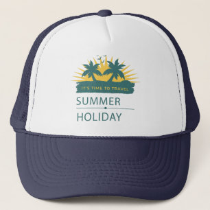 Vintage Sun-Drenched Retro 70s Summer Laptop Skin Trucker Hat