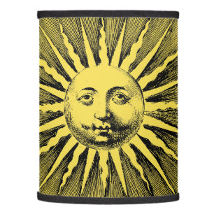 Vintage Sun Face Lamp Shade
