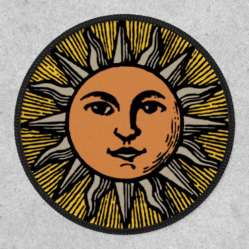 Vintage sun face patch