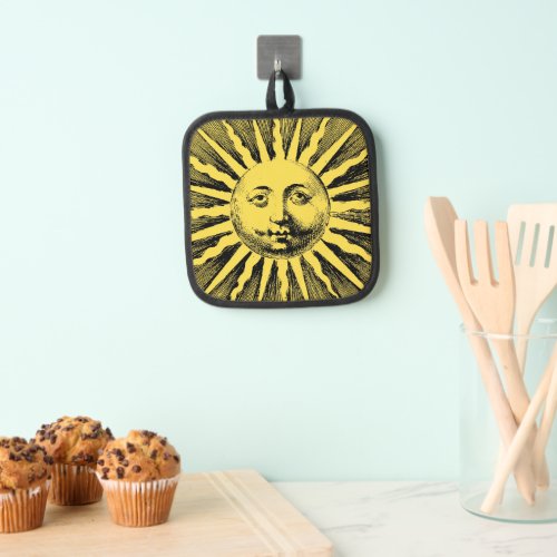 Vintage Sun Face Pot Holder