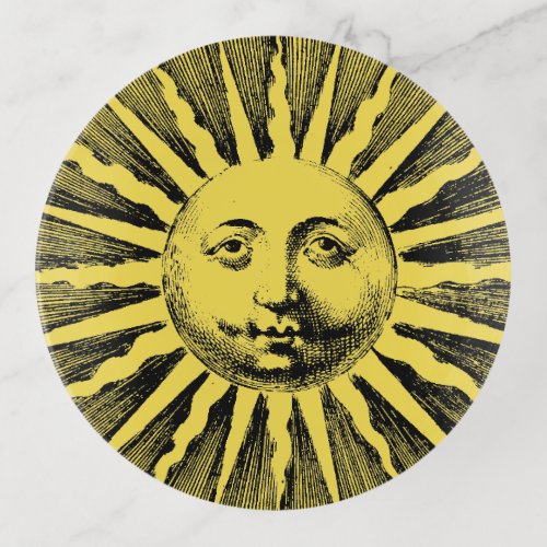 Vintage Sun Face Trinket Tray