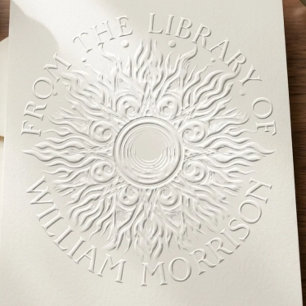 Vintage sun From the Library of Embosser