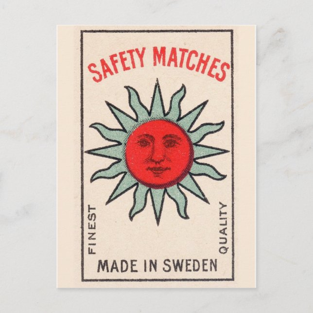 Vintage Sun Graphic Postcard (Front)