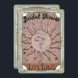 Vintage Sun Moon Duality Lovers Tarot Bridal Invit Invitation<br><div class="desc">Customize for any event</div>