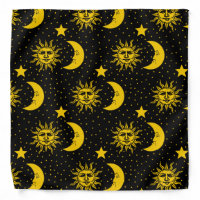 Vintage Sun Moon Stars Pattern
